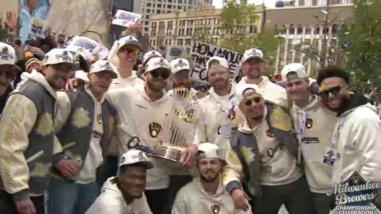 Brewers join fans on street at celebration parade — Elm Grove Arts news